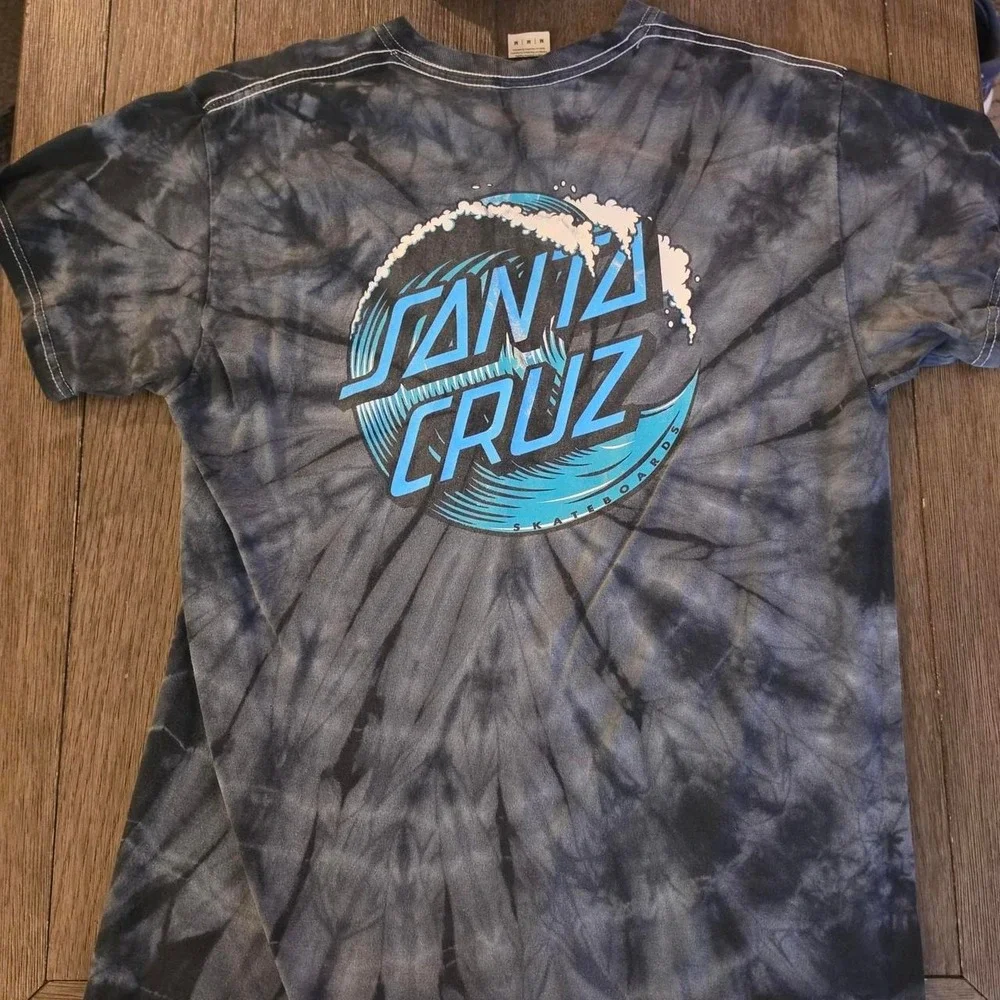 Men's Santa Cruz Skateboards Dark Tie-Dye Short Sleeve Tee